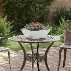 vidaXL Pot de jardin en forme de bol 5 pcs Argent 40 x 40 x 15 cm