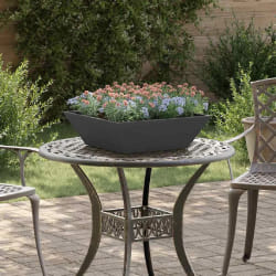 vidaXL Pot de jardin en forme de bol 5 pcs Noir 50 x 50 x 15 cm Acier