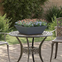 vidaXL Pot de jardin en forme de bol 5 pcs Anthracite 50 x 50 x 15 cm