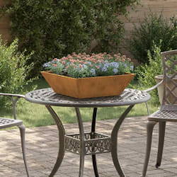 vidaXL Pot de jardin en forme de bol 5 pcs Rouillé 50 x 50 x 15 cm
