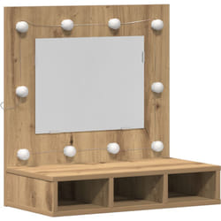Vidaxl - Meuble de maquillage avec miroir Chêne artisanal mdf, Verre
