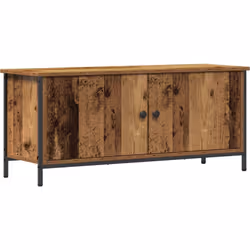 Donne un coup de frais à ton espace de vie avec l'unité TV en bois ancien de vidaXL, un super mélange de style et de praticit ...