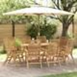 Chaises de jardin vidaXL pliables 8 pcs en bois massif de teck