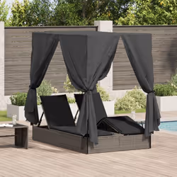 Ce lit de jour extérieur avec baldaquin réglable est parfait pour se relaxer dans ton jardin ou sur ton patio. Avec son look  ...