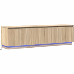Ce meuble TV en chêne Sonoma mélange style moderne et fonctionnalité, faisant de lui un super choix pour n'importe quel salon ...
