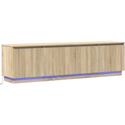 Meuble tv avec led Chêne Sonoma 180x38x49 cm Bois d'ingénierie Vidaxl