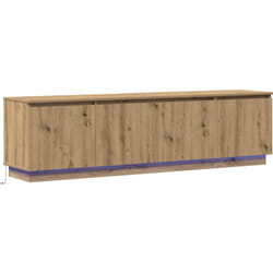 Vidaxl - Meuble tv avec led Chêne Artisan 180x38x49 cm Bois d'ingénierie