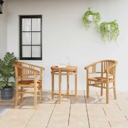 vidaXL Chaises de jardin 2 pcs Marron 63 x 58 x 89 cm