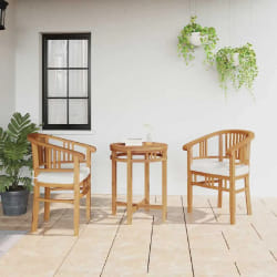 vidaXL Chaises de jardin 2 pcs Marron 63 x 58 x 89 cm