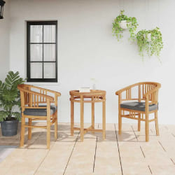 vidaXL Chaises de jardin 2 pcs Marron 63 x 58 x 89 cm