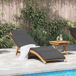 Transat Gris Foncé 188 X 55 X 59 Cm Bois De Teck Solide Vidaxl