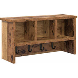 Porte-manteau mural avec étagère Bois ancien 50 x 16 x 26 cm Vidaxl