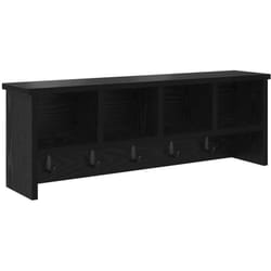 Vidaxl - Porte-manteau mural avec étagère Chêne noir 75 x 16 x 26 cm