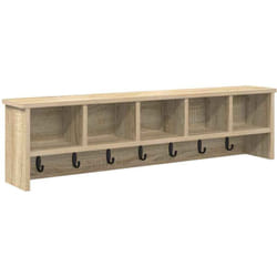 Vidaxl - Porte-manteau mural avec étagère Chêne sonoma 100 x 16 x 26 cm
