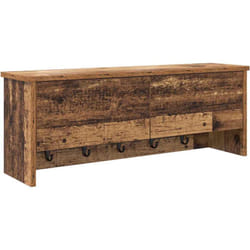 Vidaxl - Porte-manteau mural avec étagère Bois ancien 80 x 20 x 30 cm