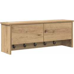 Vidaxl - Porte-manteau mural avec porte chêne artisanal 80 x 20 x 30 cm