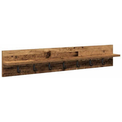 Vidaxl - Porte-manteau mural avec étagère Bois ancien 100 x 10.5 x 18 cm