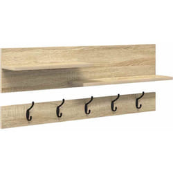 Vidaxl - Porte-manteau mural avec étagère Chêne sonoma 90 x 15 x 36 cm
