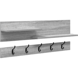 Vidaxl - Porte-manteau mural avec étagère avec stockage Sonoma gris 90 x 15 x 36 cm