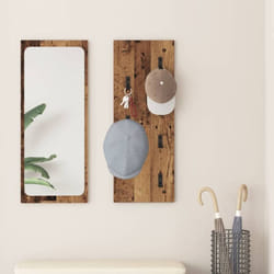 Vidaxl - Porte-manteau mural Montage mural Bois ancien 30 x 1.5 x 80 cm