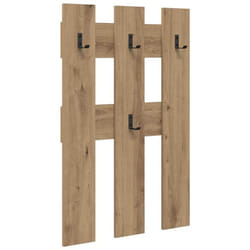Porte-manteau mural chêne artisanal 65 x 3 x 100 cm Vidaxl
