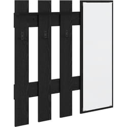 Vidaxl - Porte-manteau mural avec stockage avec miroir Chêne Noir 100 x 10 x 100 cm