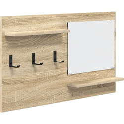 Vidaxl - Porte-manteau mural avec étagère avec stockage avec miroir Chêne Sonoma 90 x 10 x 50 cm