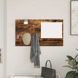 Porte-manteau mural avec étagère Chêne fumé 90 x 10 x 50 cm vidaXL