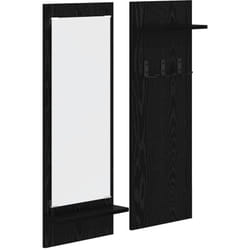 Vidaxl - Porte-manteau mural avec étagère Chêne noir 70 x 10 x 90 cm