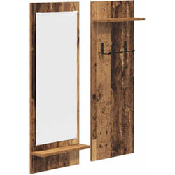 Porte-manteau mural avec étagère Bois ancien 70 x 10 x 90 cm vidaXL