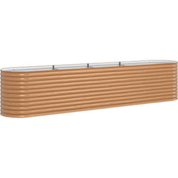 Vidaxl - Jardinière de jardin surélevée Effet bois Acier galvanisé