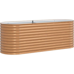 Vidaxl - Parterre de jardin marron - Apparence bois 240x80x81 cm en acier