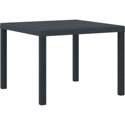 Vidaxl - Table de jardin Anthracite 100x100x73 cm en polyrotin