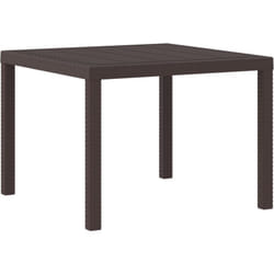 Table de jardin Marron 100x100x73 cm en poly rotin vidaXL