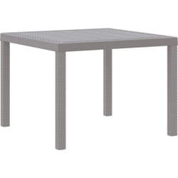 Vidaxl - Table de Jardin Gris clair 100x100x73 cm Poly Rattan