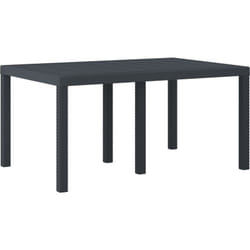 Vidaxl - Table de jardin Anthracite 150x100x73 cm en poly rotin