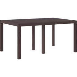 Voici une grande table rectangulaire pour l'extérieur, parfaite pour votre patio ou balcon ! Son design moderne s’adapte à to ...
