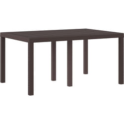 Vidaxl - Table de jardin Marron 150x100x73 cm Poly Rattan
