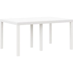 Vidaxl - Table de Jardin Blanche 150x100x73 cm en Poly Rattan