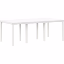 Cette table de patio combine praticité et style, devenant un point central pour vos repas en extérieur. Sa couleur blanche fl ...