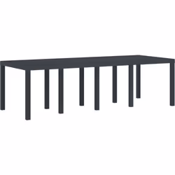 Cette grande table de patio anthracite est tout en style et praticité, parfaite pour les repas en extérieur. Sa forme rectang ...