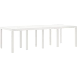 Table de jardin Blanche 250x100x73 cm en Poly Rattan vidaXL