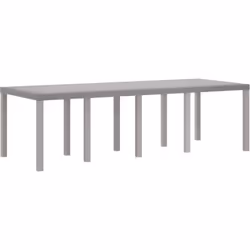 Cette grande table de patio rectangulaire combine style et praticité, parfaite pour les repas en extérieur. Elle est faite po ...