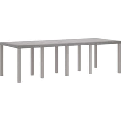 Vidaxl - Table de jardin Gris clair 250x100x73 cm Poly Rattan