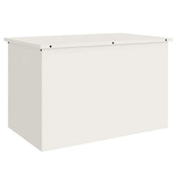 Boîte de rangement extérieure en acier - vidaXL - 80x505x50 cm - Blanc - Résistant aux intempéries - Lift à gaz