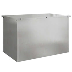 Boîte de rangement extérieure en acier - vidaXL - Argent - 80x505x50 cm - Résistant aux intempéries - Lift à gaz