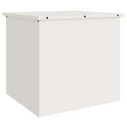 Boîte de rangement extérieure - vidaXL - Blanc - Acier - 55x505x50 cm - Résistant aux intempéries
