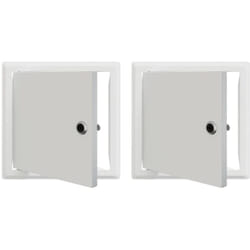 Panneau d'Accès 2 pcs Blanc 20 x 20 cm Acier Vidaxl
