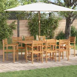 vidaXL Chaises empilables de jardin 8 pcs Marron 55,5 x 55,5 x 90 cm