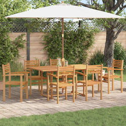 Vidaxl - Ensemble De Salle À Manger Pour Jardin 7 Pcs Marron